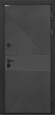 Стальная дверь Интекрон PROFIT Black Чёрная эмаль